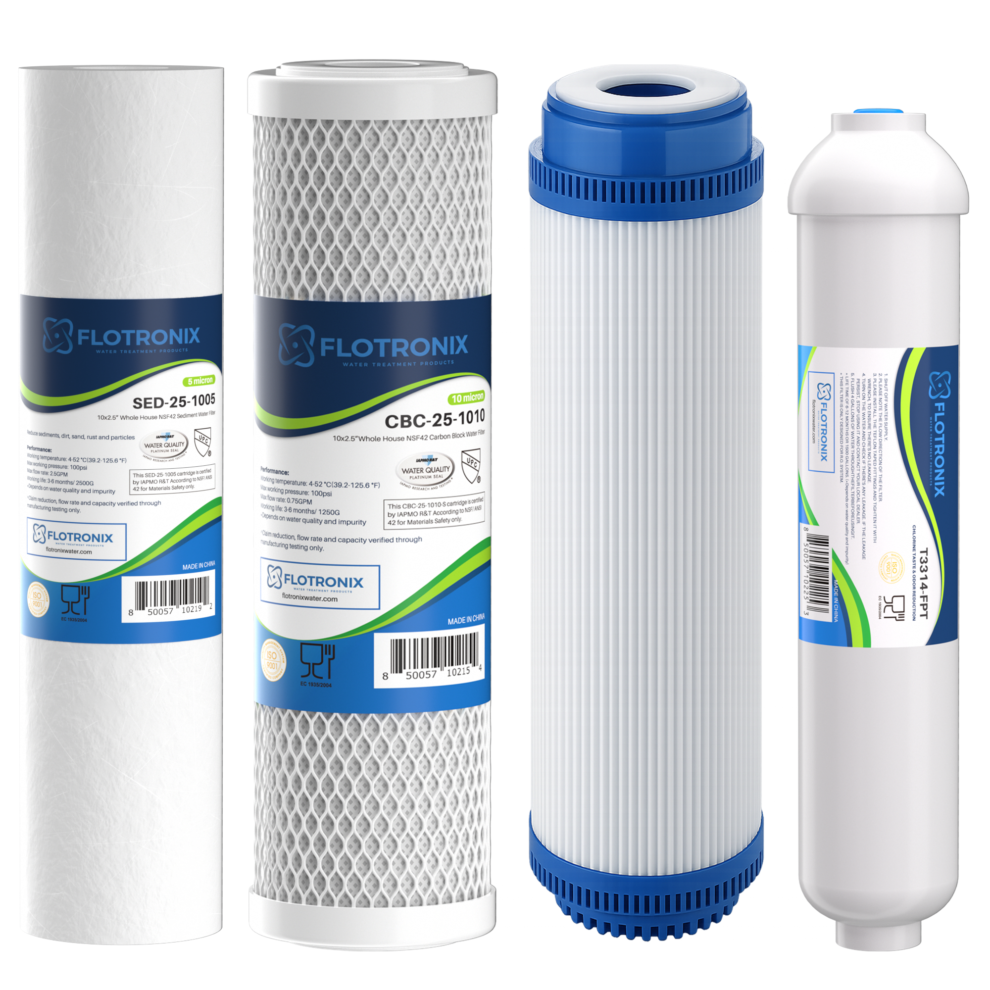 Flotronix reverse osmosis replacement filter set compatible with Hague H3000 and H0500 reverse osmosis systems