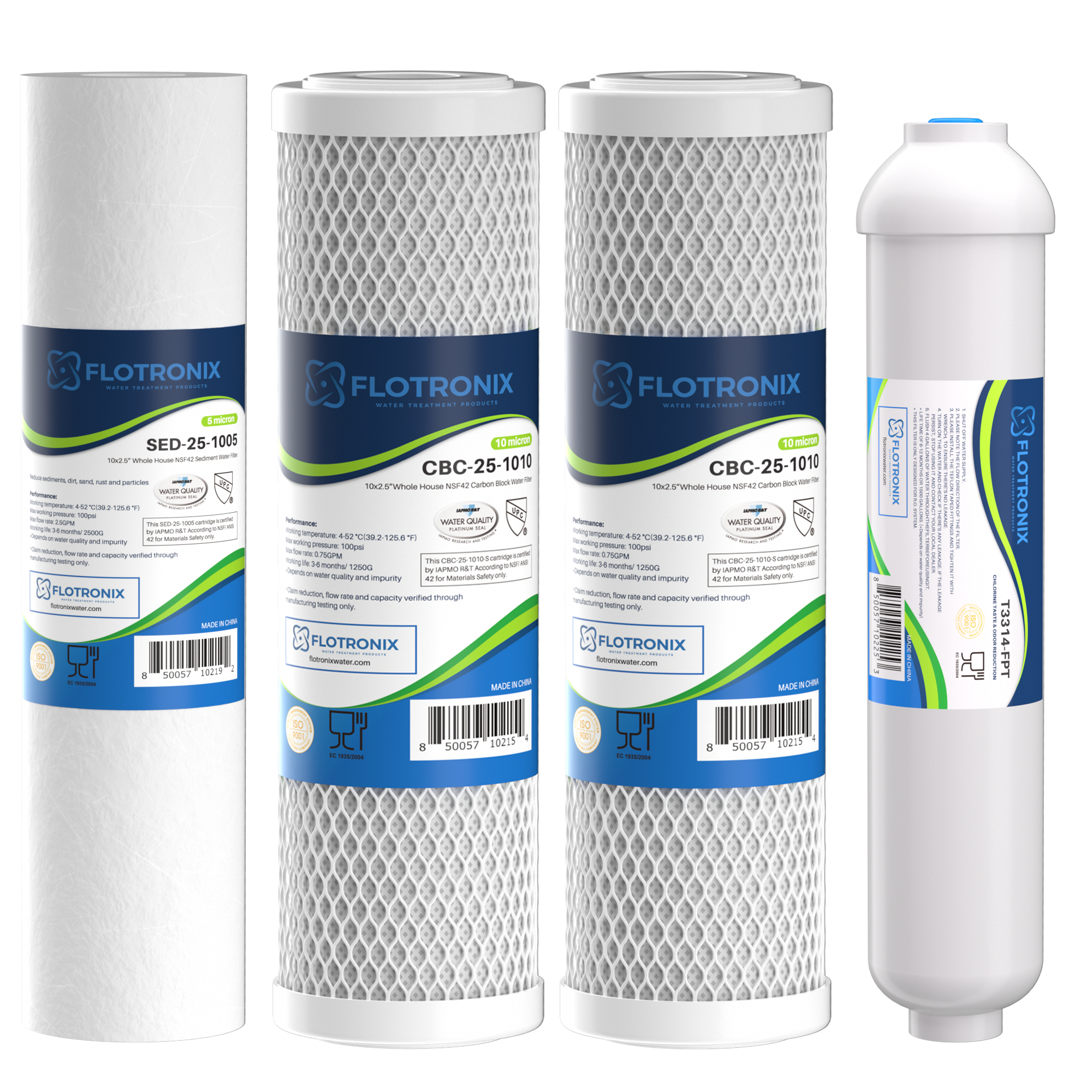 Flotronix reverse osmosis replacement filter set compatible with Hague LC30 system