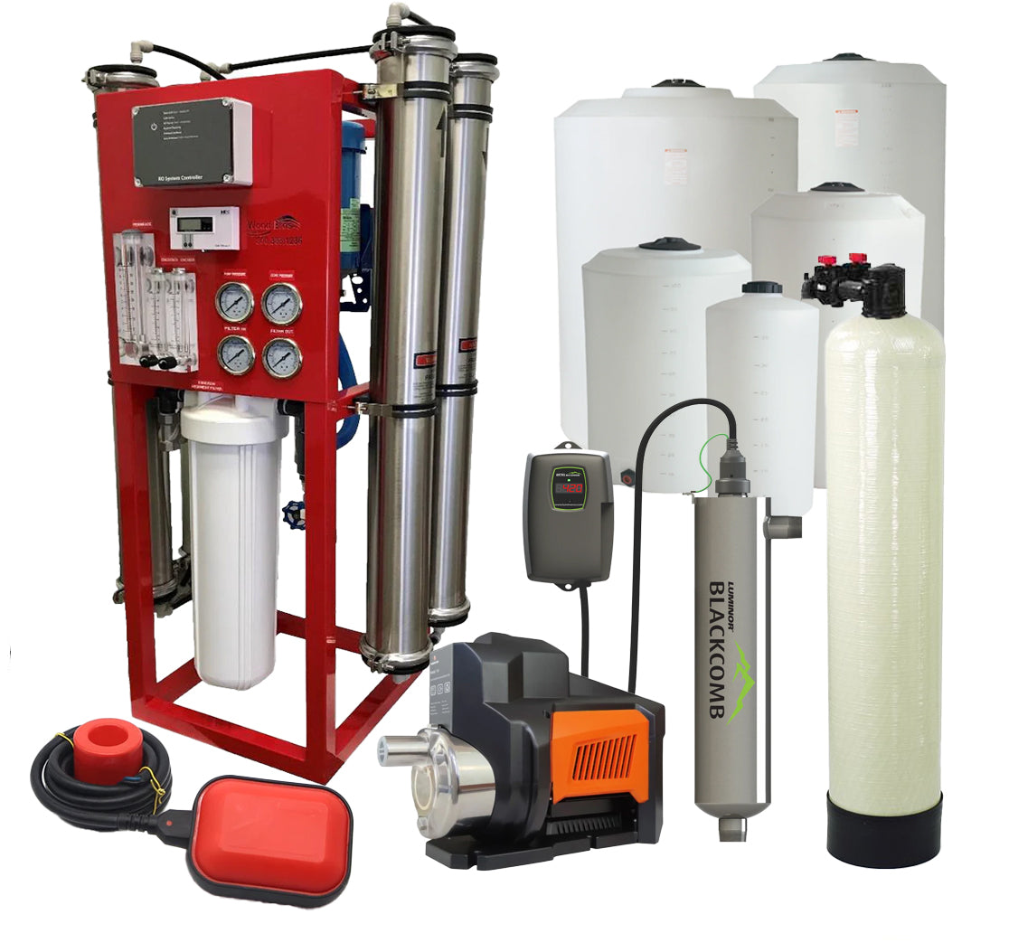 6000 GPD Whole House Reverse Osmosis Water System with Tank and 