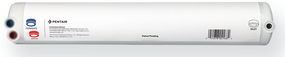 Pentair GRO 1:1 Ratio 36 GPD Membrane With Flow Restrictor | Pentair Membrane