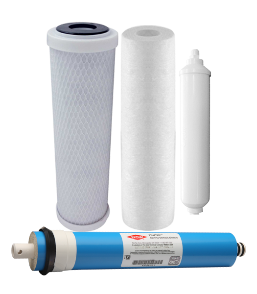 4 Stage Reverse Osmosis Filter Set With RO Membrane
