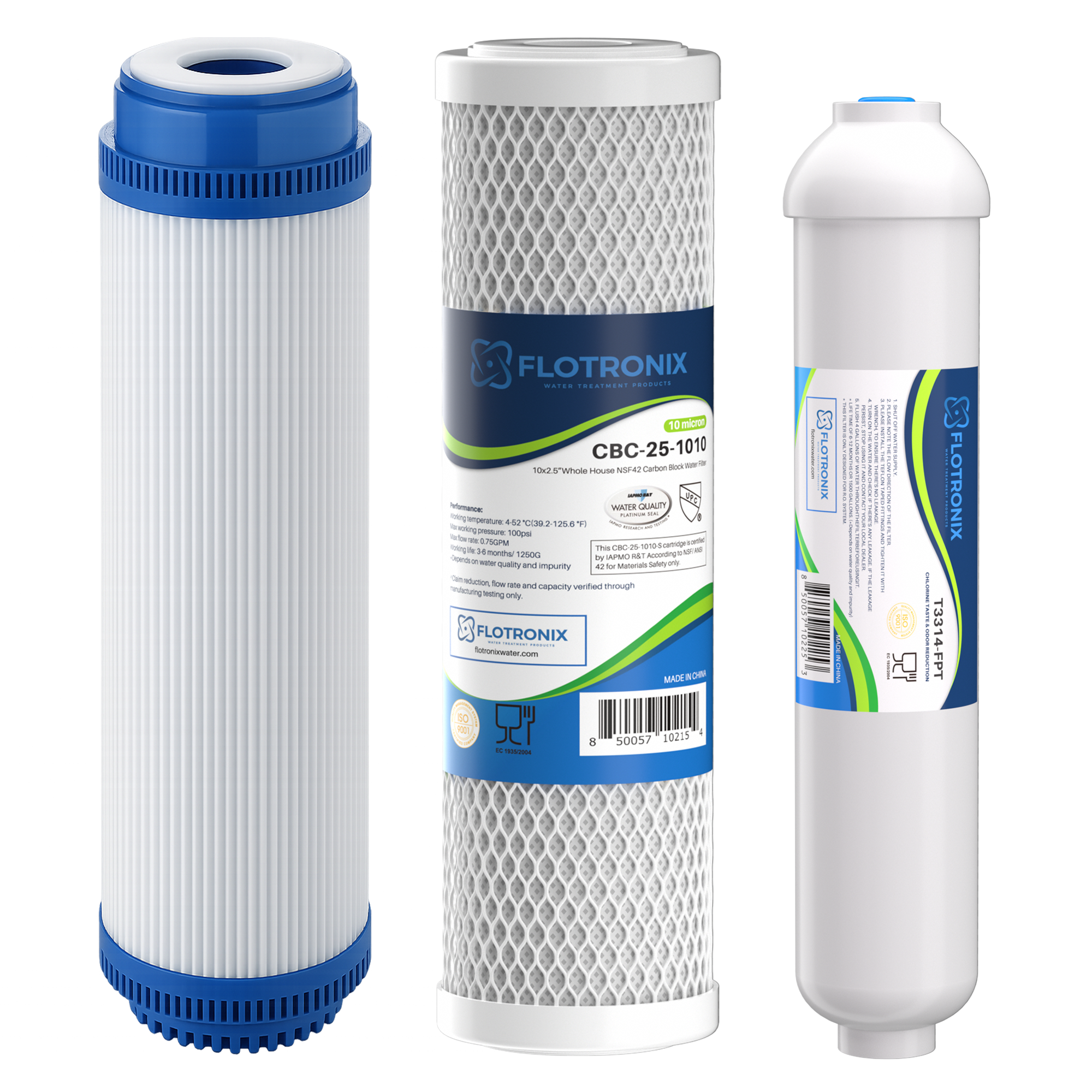 Flotronix reverse osmosis replacement filter set compatible with Hague H3500 and H6500 reverse osmosis systems