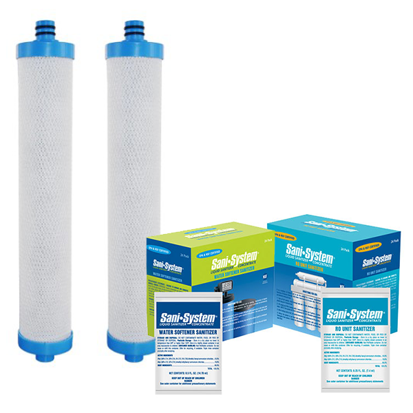 Hydrotech 102 Series Reverse Osmosis Water Filter Set with sanitizer