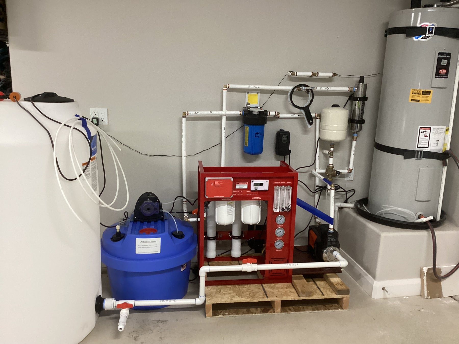 500 GPD Whole House Reverse Osmosis Water System with Tank and Post