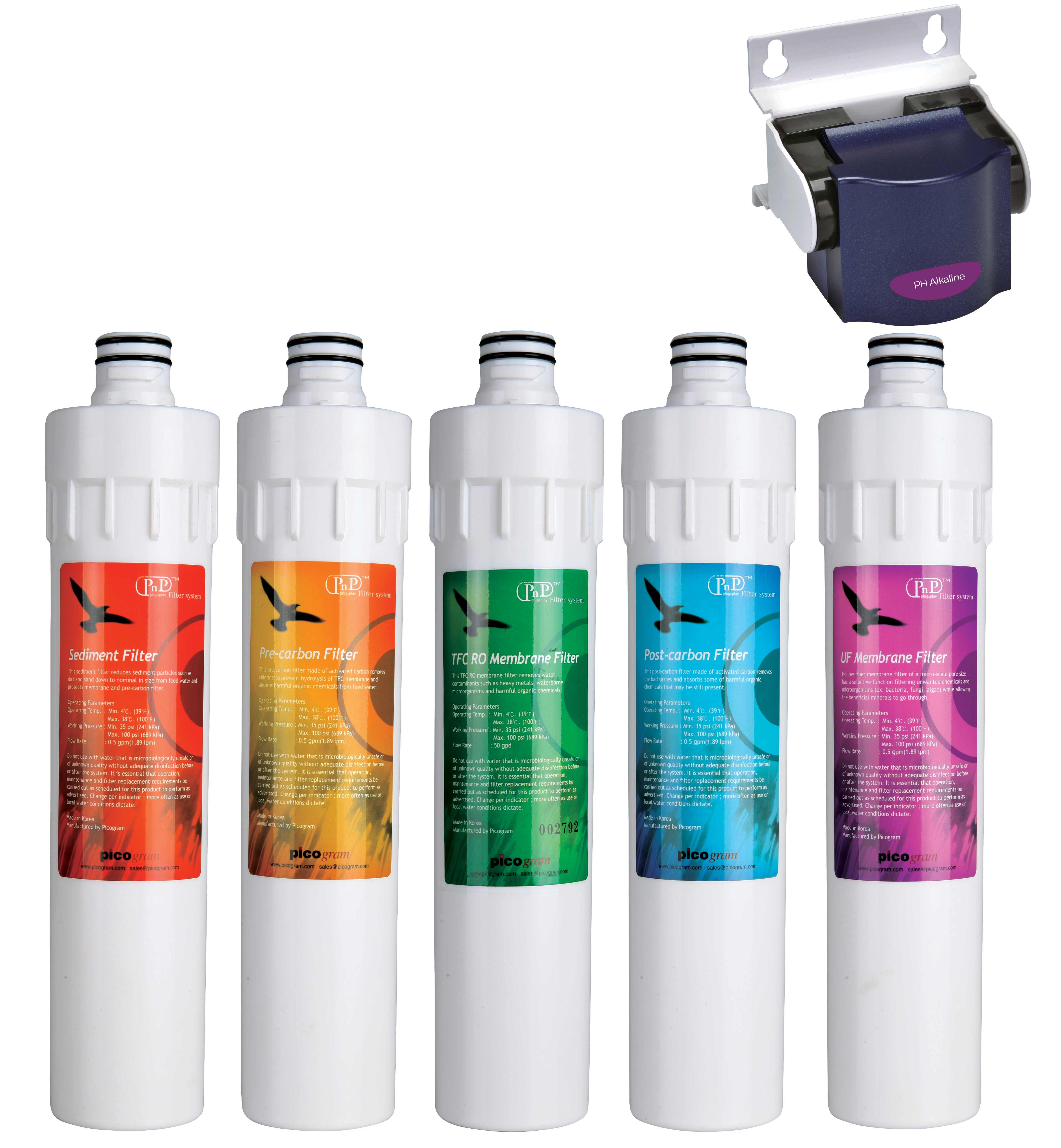 Puri 5 PNP Full Replacement Filter Kit (Sediment, Pre-Carbon, Post-Carbon)