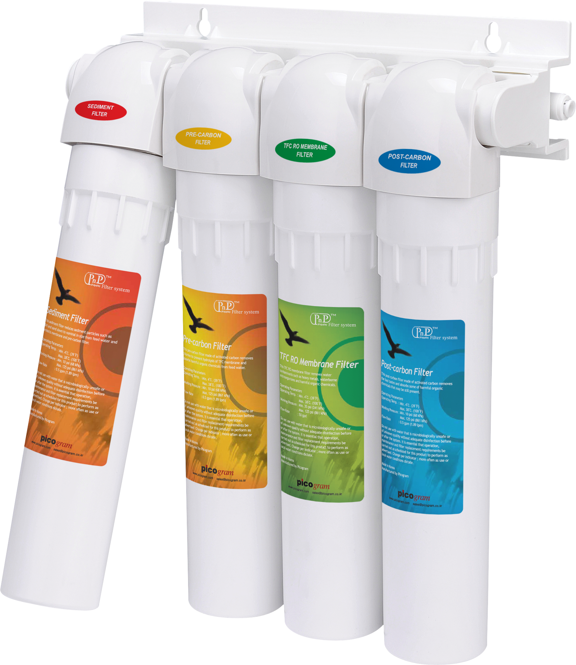 Puri 7 under sink reverse osmosis drinking water system with multi stage filtration cartridges