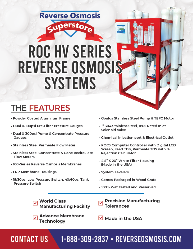 ROC-HV Commercial Reverse Osmosis System