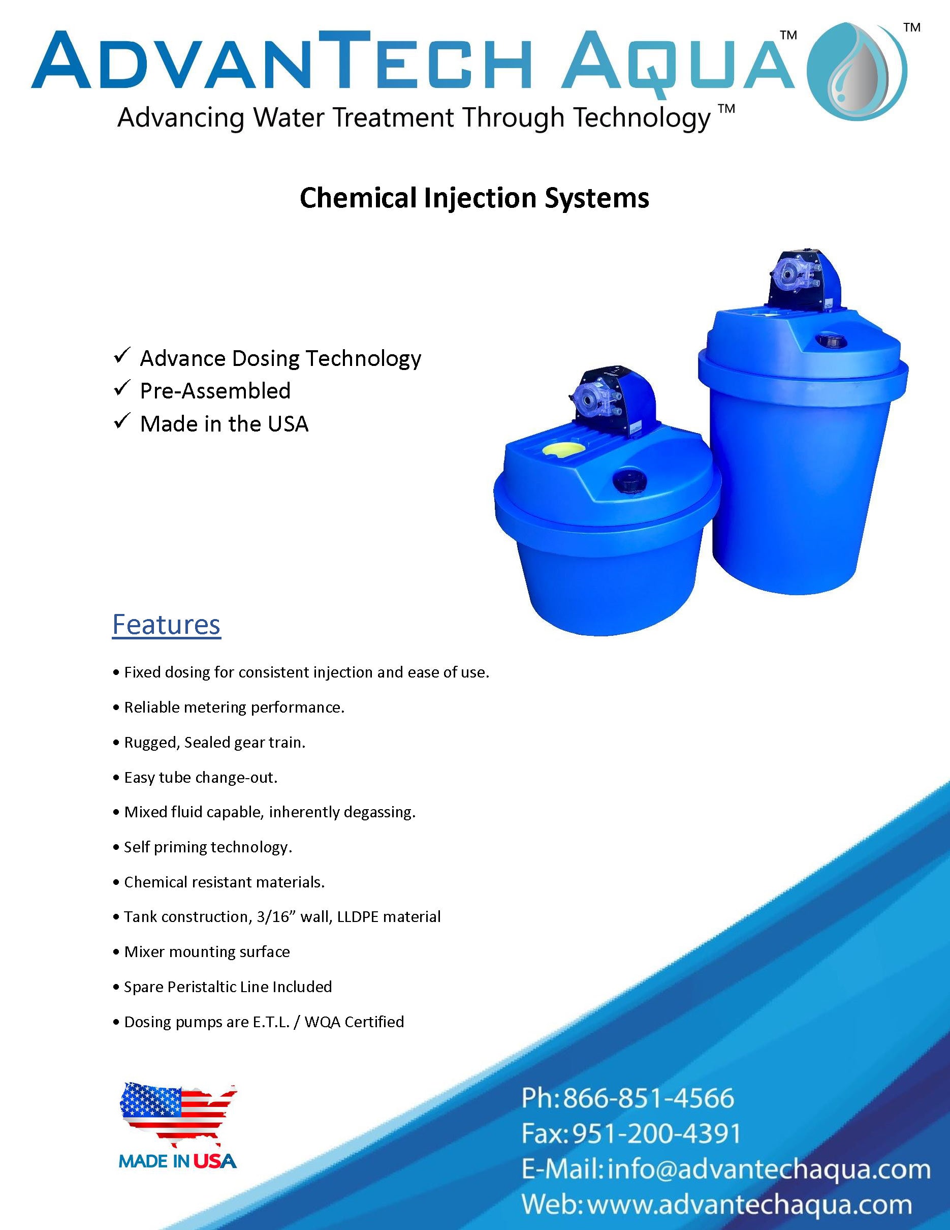 ADVANTECH Aqua Chemical Injection System