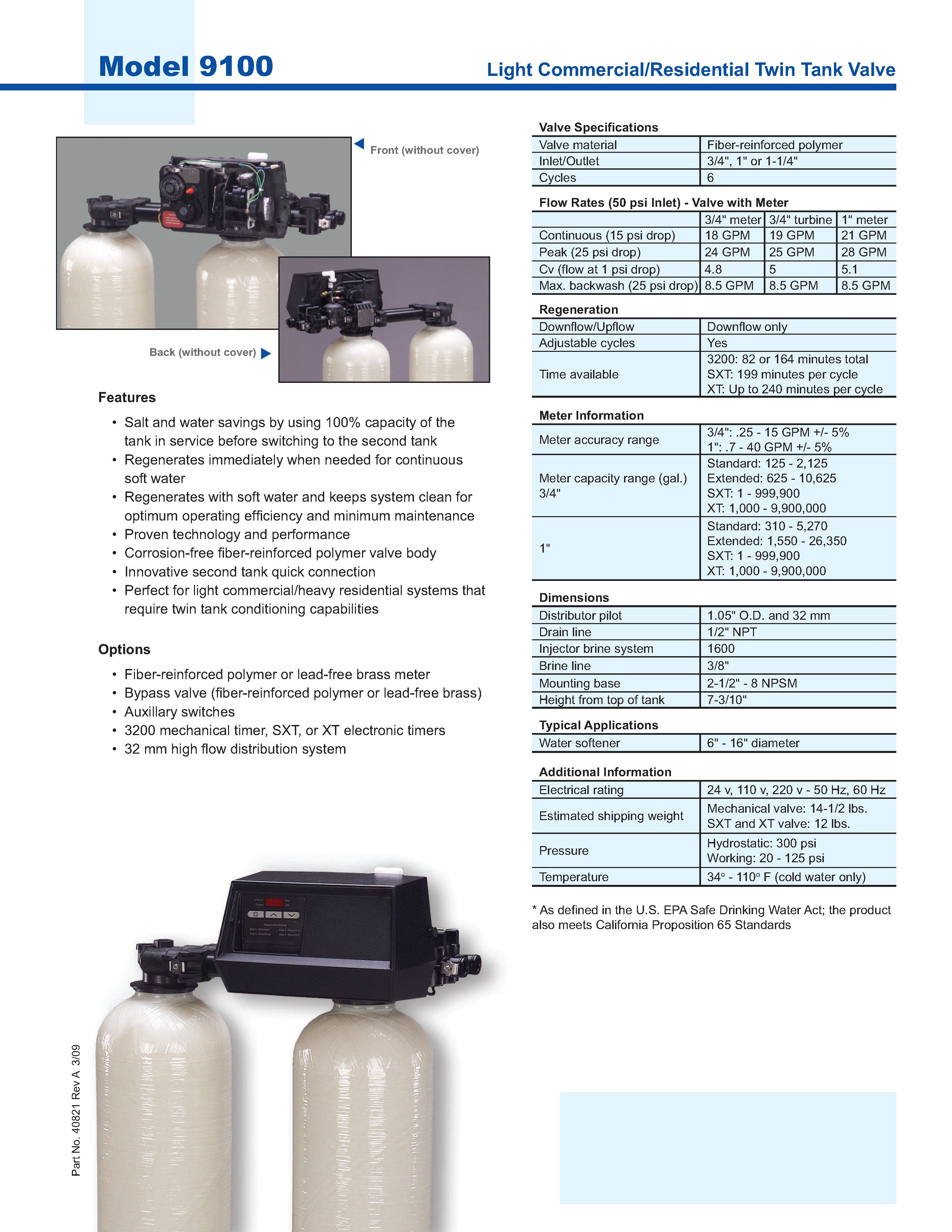 Fleck 9100SXT Spec Sheet