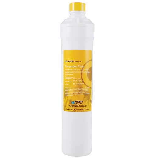 Watts Premier Water Filter | Pre-Carbon Push Button Yellow | Watts Filter